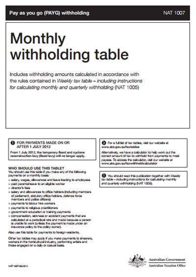 Monthly-Tax-Tables